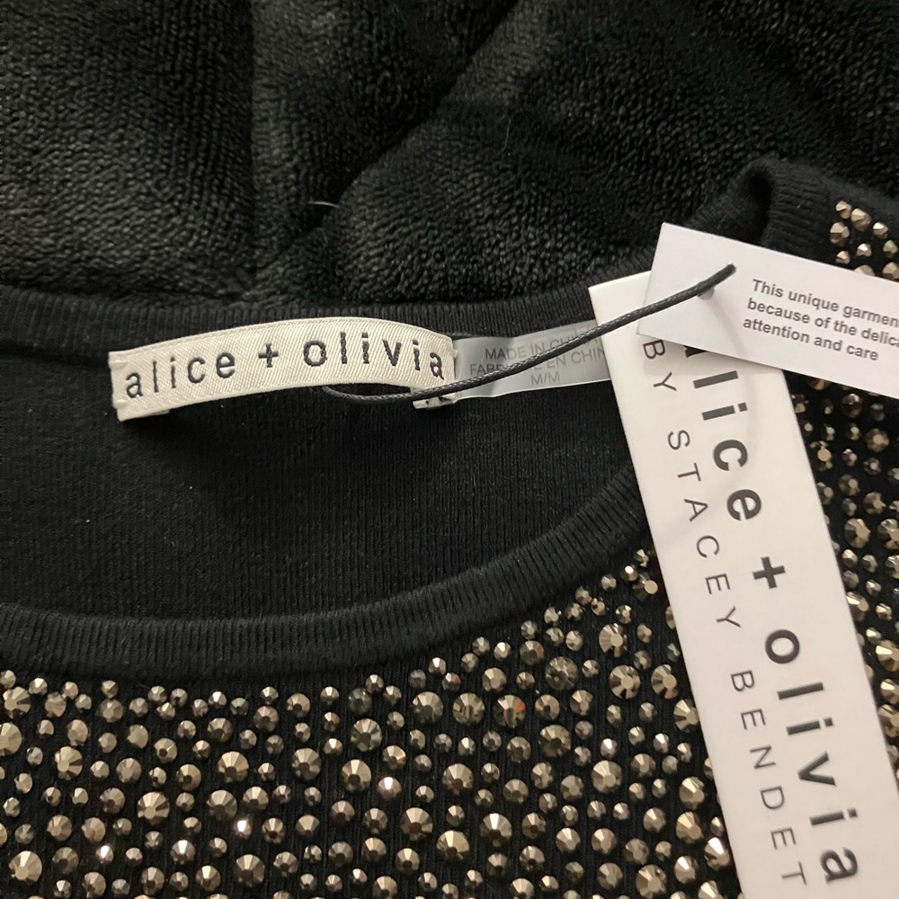 Brand new with tag Alice and Olivia rhinestone top